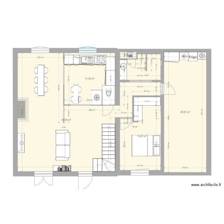 Modification garage v2 avec dressing. Plan de 0 pièce et 0 m2