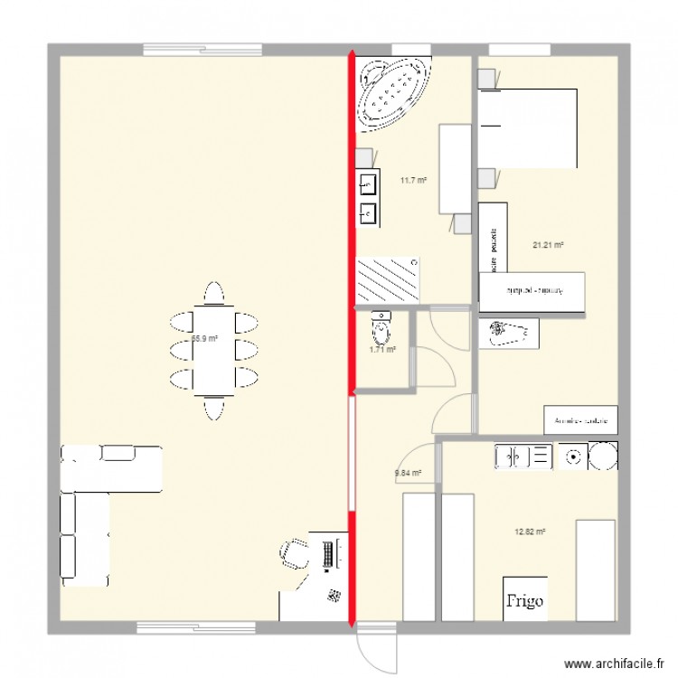 plan appartement vierge