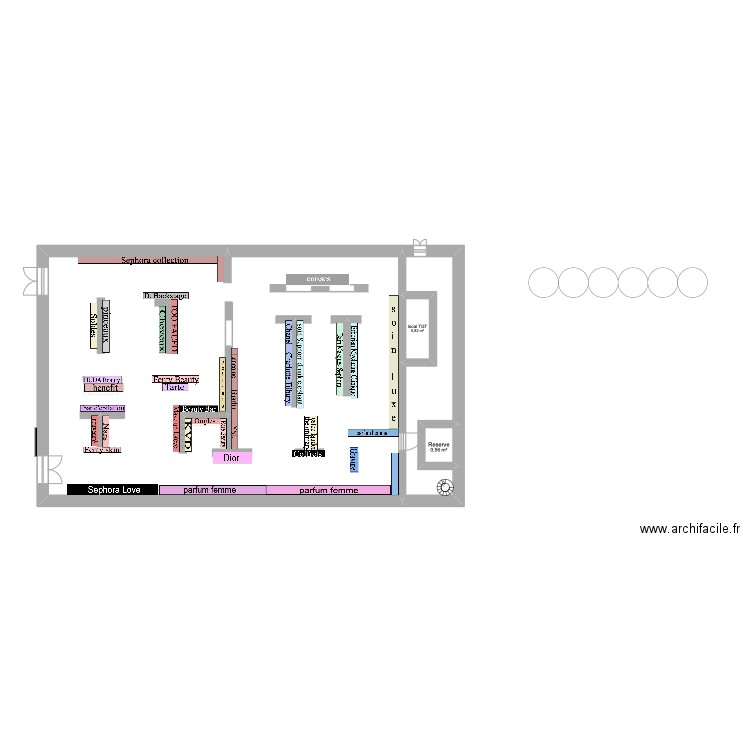 cc Sephora. Plan de 0 pièce et 0 m2