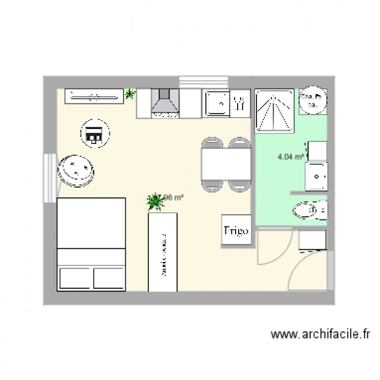 Appartement 1er étage droit. Plan de 0 pièce et 0 m2