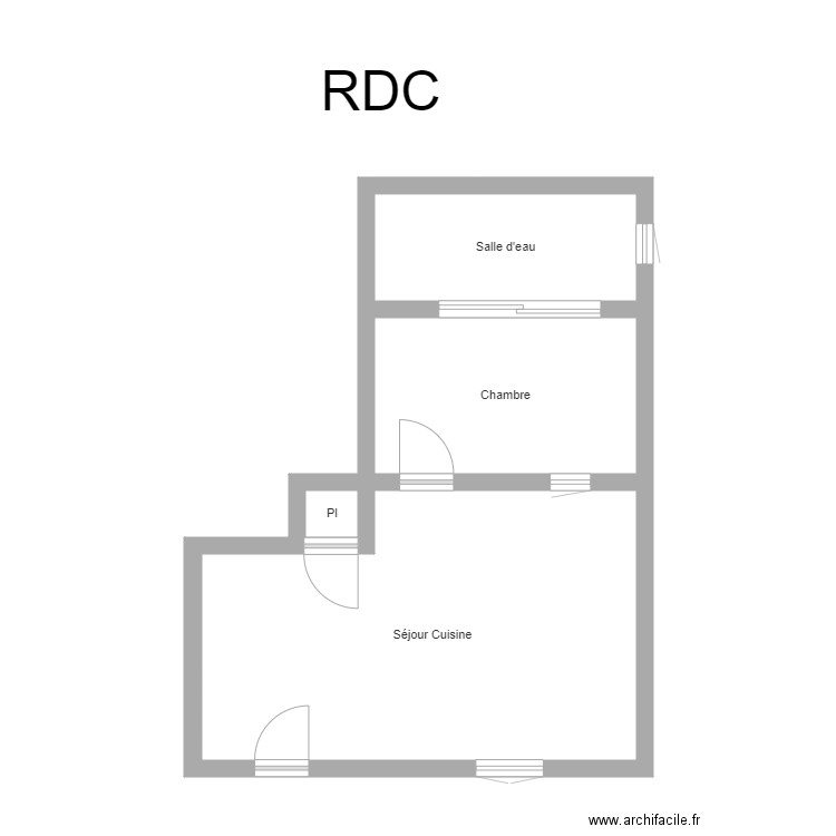 350600747. Plan de 4 pièces et 39 m2