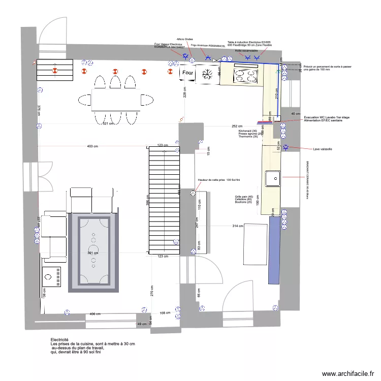 Cuisine_Marsanne avec meubles. Plan de Cuisine_Marsanne avec meubles. Plan de