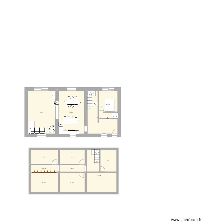 veuvey. Plan de 12 pièces et 188 m2