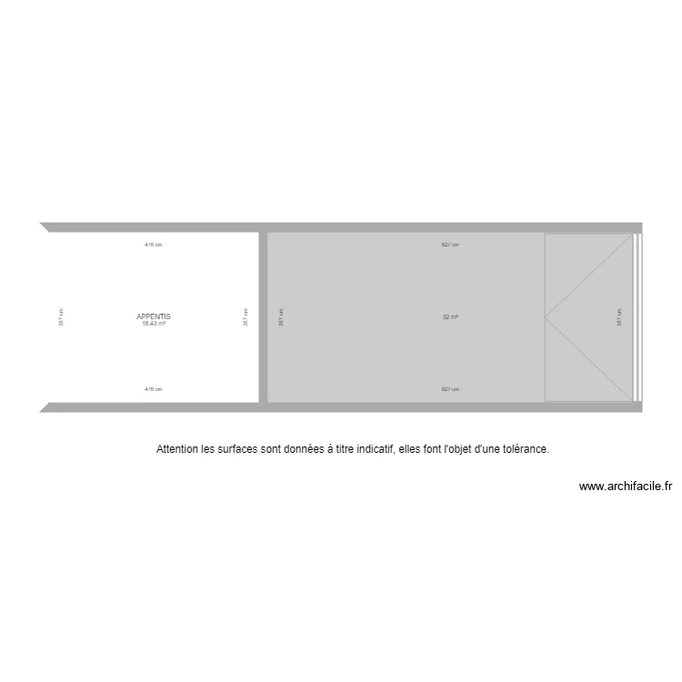 BI 2905 DEPENDANCE ET APPENTIS. Plan de 