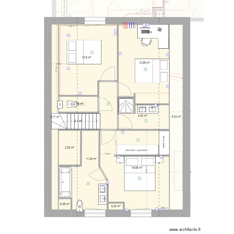 UP Idée 1 Maison Saint Jans Cappel. Plan de 24 pièces et 185 m2
