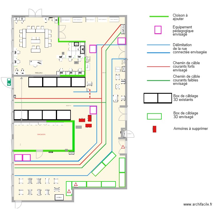 Atelier MELEC SN modifs et légende. Plan de 0 pièce et 0 m2