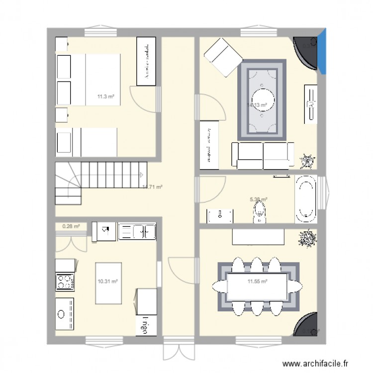 vraies dimensions CETTE FOIS C EST LA BONNE. Plan de 0 pièce et 0 m2