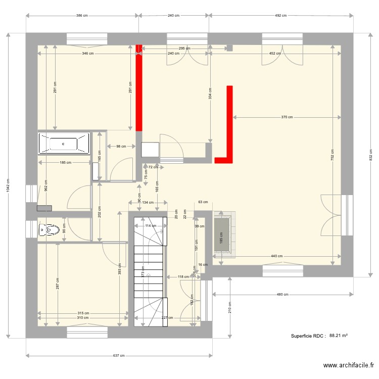 PUB RDC et etage P1. Plan de 0 pièce et 0 m2
