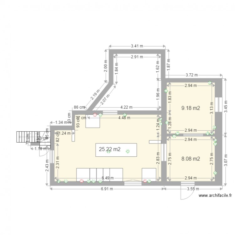 plan cuisine SEULE. Plan de 0 pièce et 0 m2