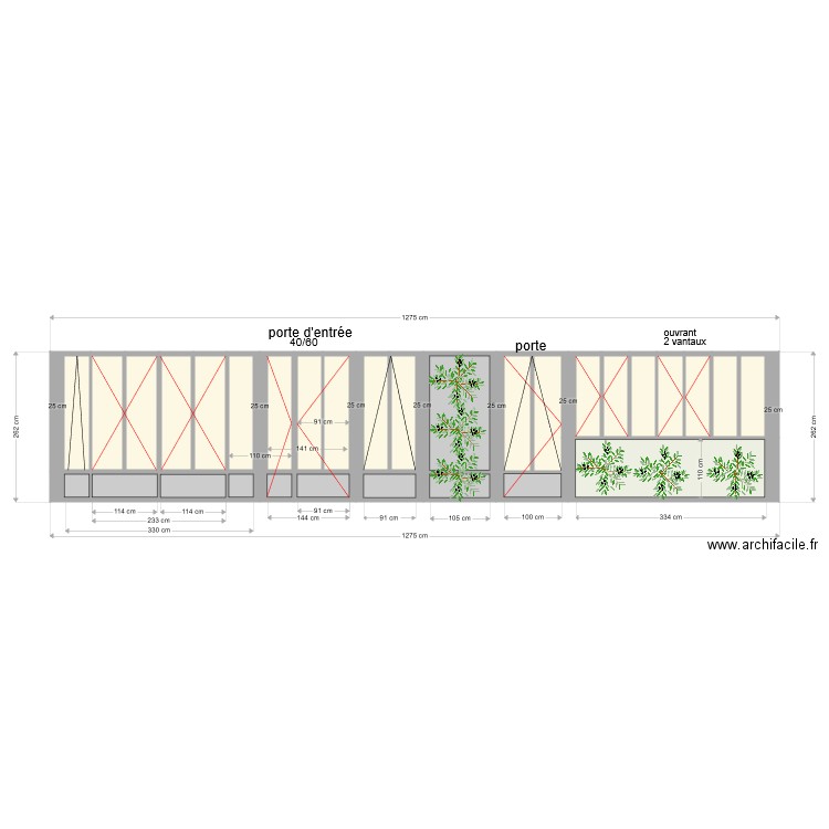 projet véranda . Plan de 0 pièce et 0 m2