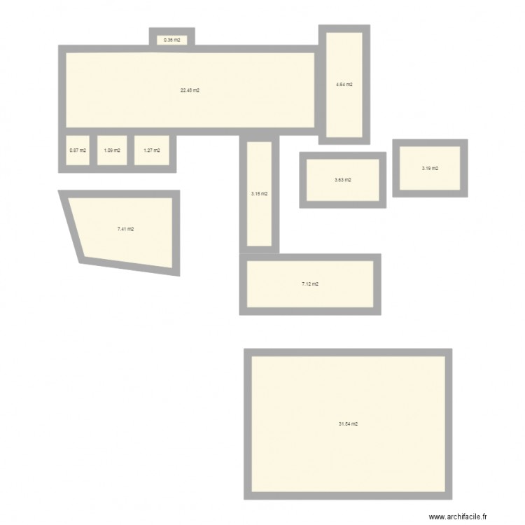 salle. Plan de 0 pièce et 0 m2