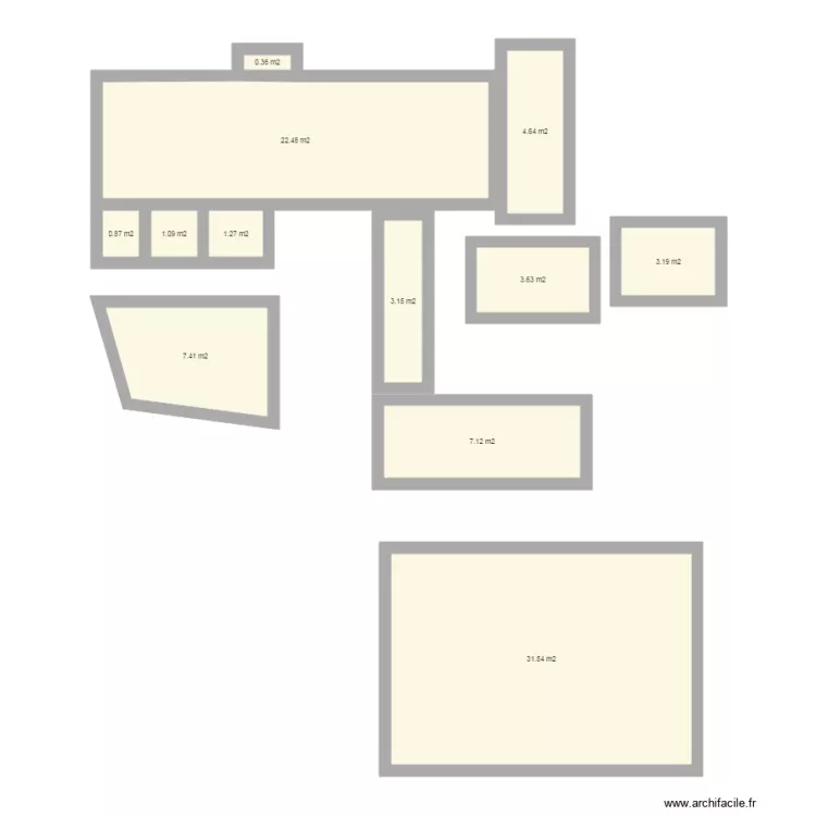 salle. Plan de 