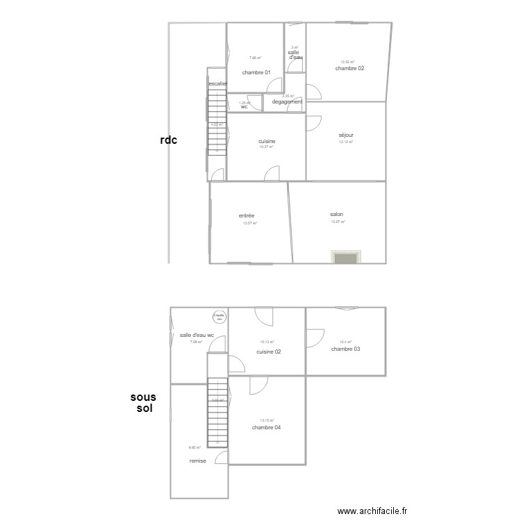 pailloux mesures. Plan de 0 pièce et 0 m2