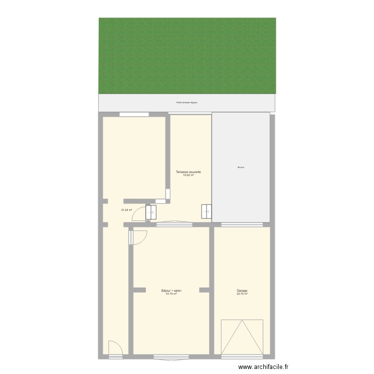 Rez de chaussée PYO. Plan de 0 pièce et 0 m2