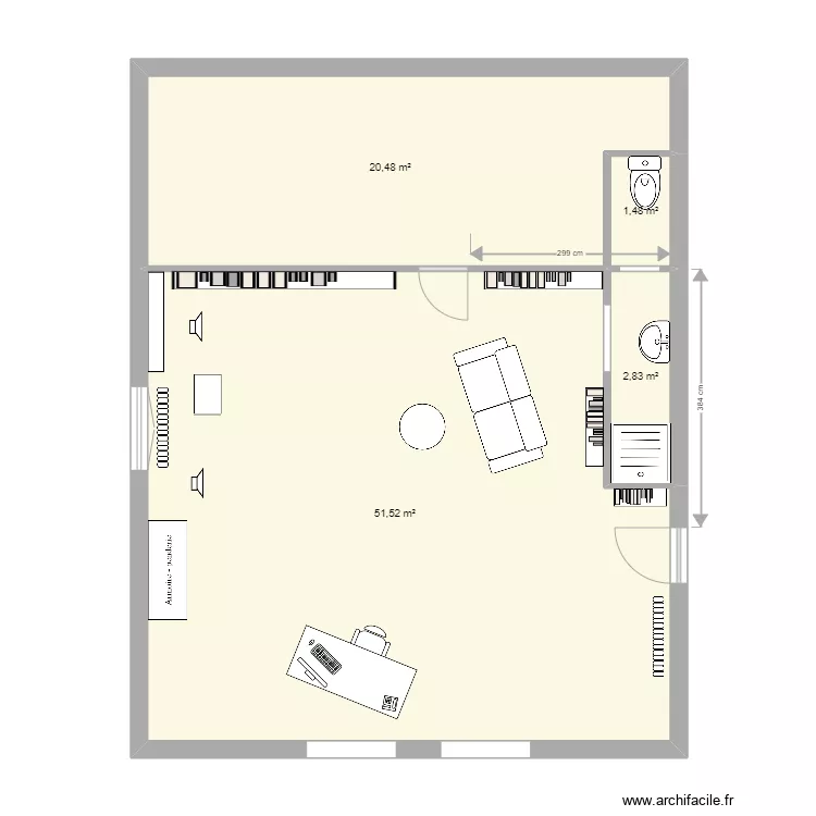 sdb haut v3. Plan de 