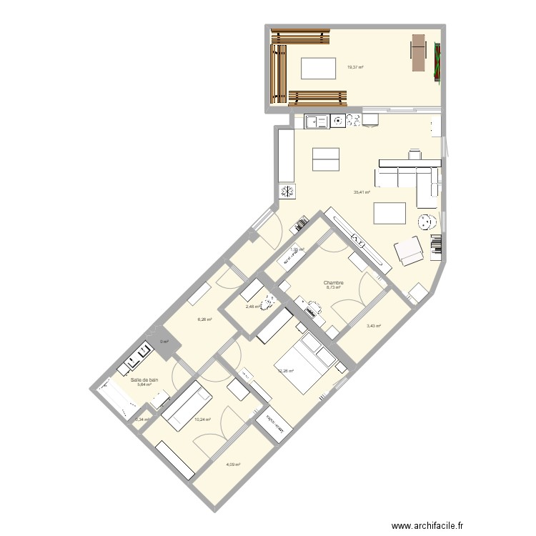 Notre appart. Plan de 0 pièce et 0 m2