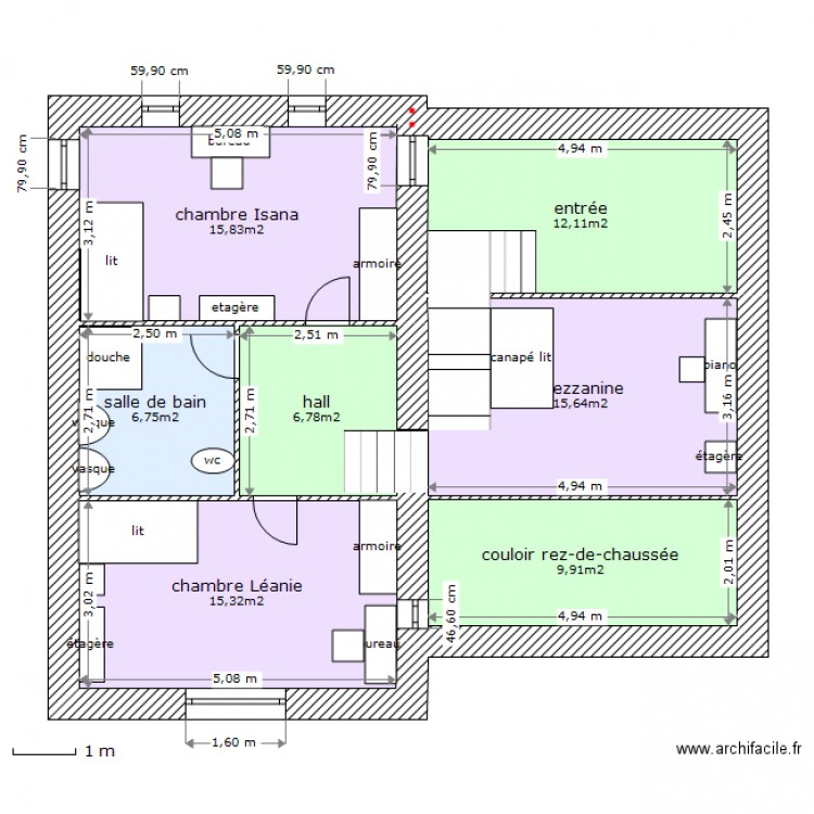 étage final. Plan de 0 pièce et 0 m2