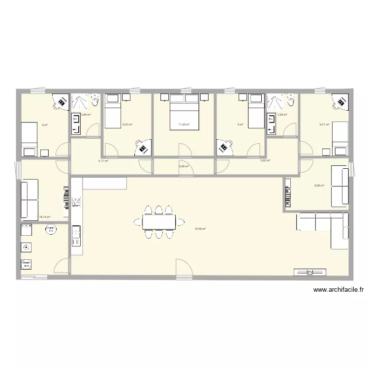 Maison4. Plan de 