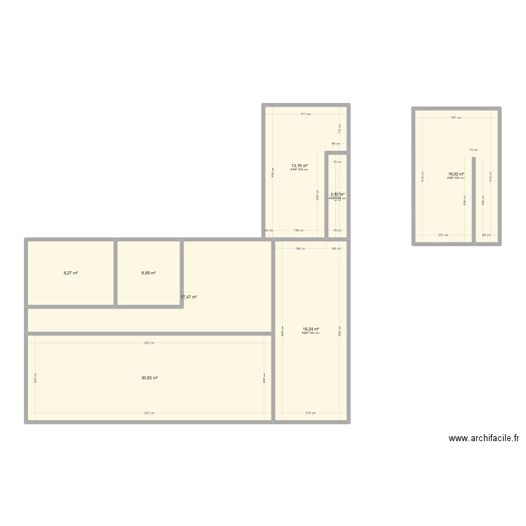 maison v1. Plan de 8 pièces et 113 m2