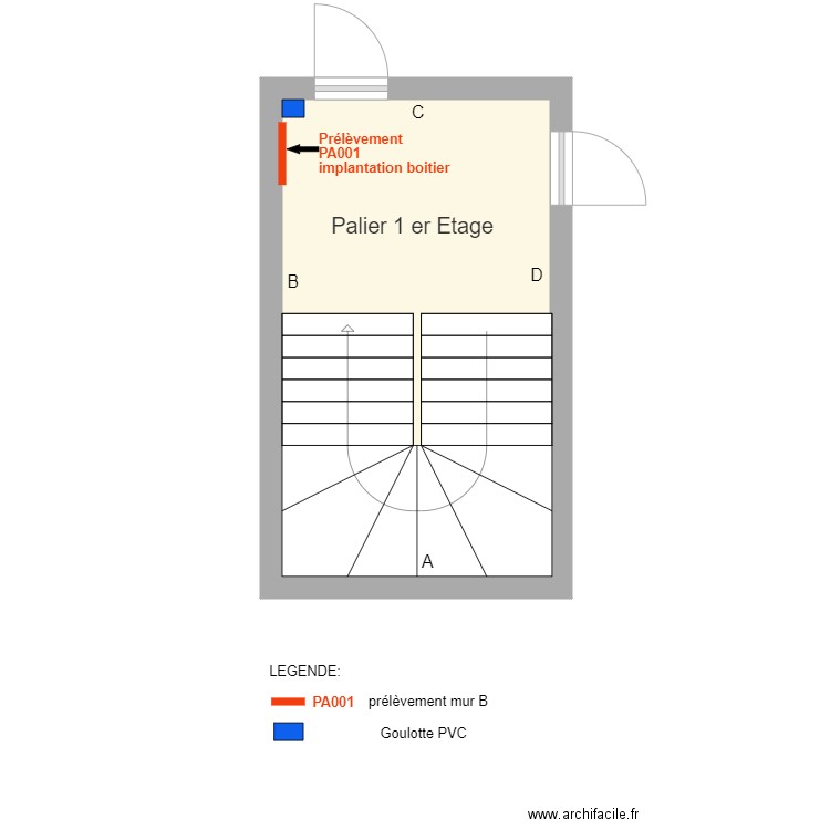 palier 1er Etage. Plan de 0 pièce et 0 m2