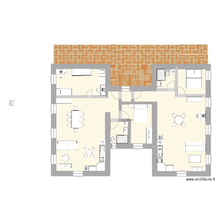 plan2 mairie. Plan de 1 pièce et 130 m2