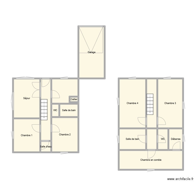 maison surv . Plan de 18 pièces et 65 m2