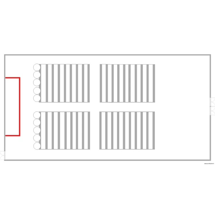 HALLE BESSAN. Plan de 