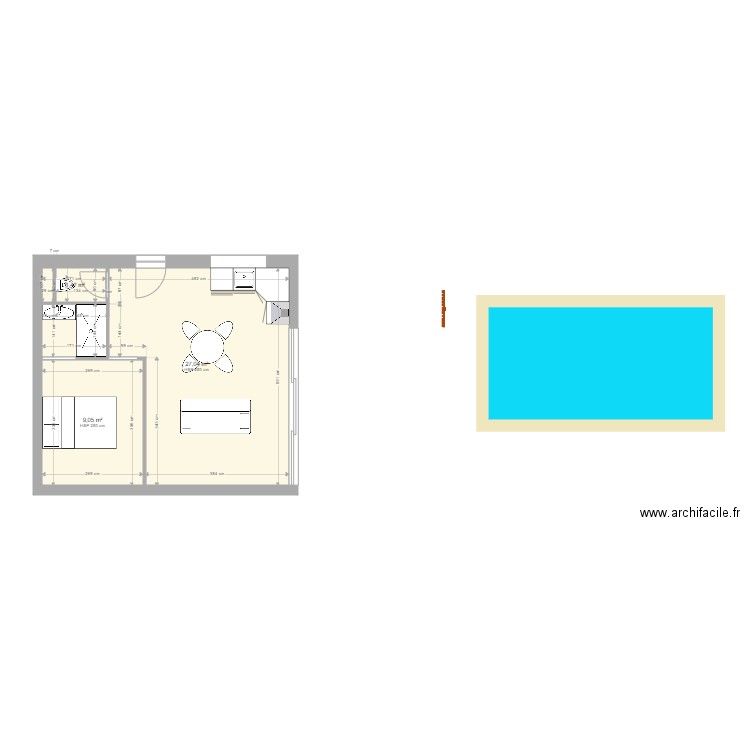 jardin. Plan de 0 pièce et 0 m2