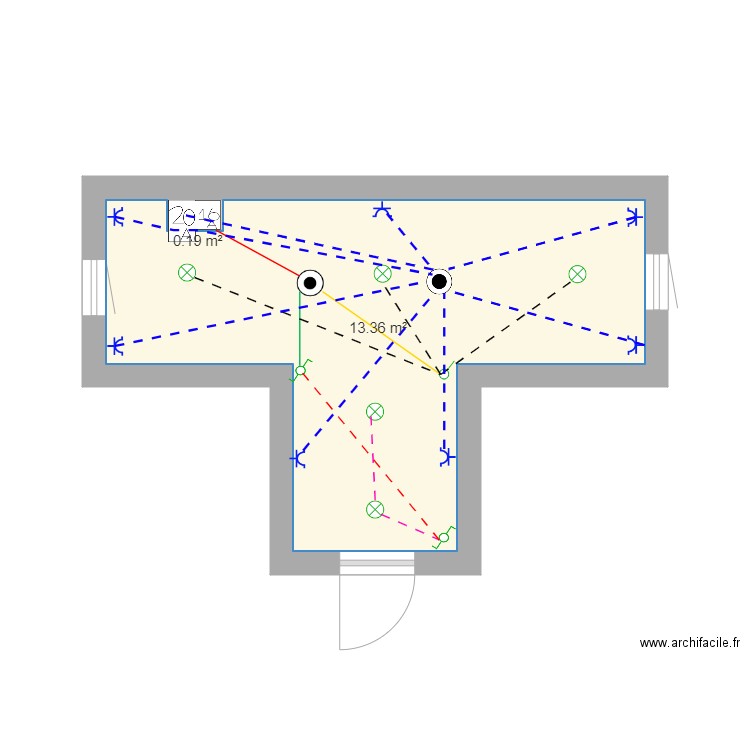 plan de masse3. Plan de 2 pièces et 14 m2