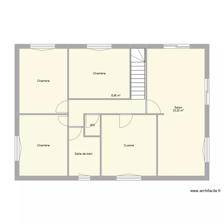 Christine LOUIS ANDRE Etage. Plan de 8  et 79 m²