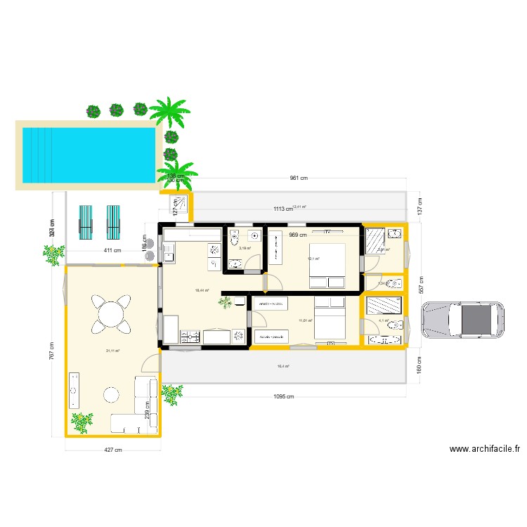 Martine Ott plan 2. Plan de 10 pièces et 114 m2