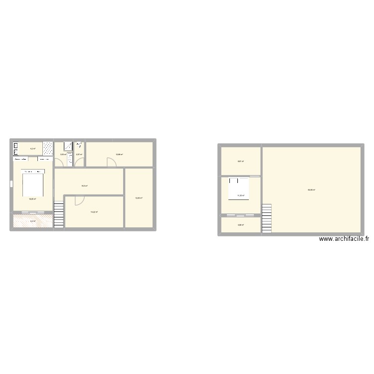 Etage St Romain. Plan de 0 pièce et 0 m2