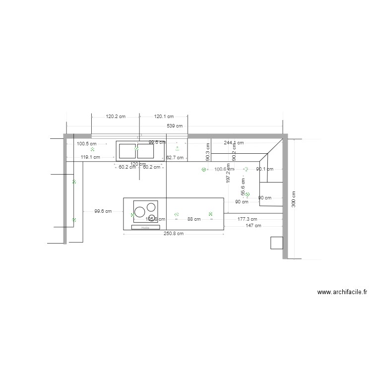 Cuisine Arthur. Plan de 0 pièce et 0 m2