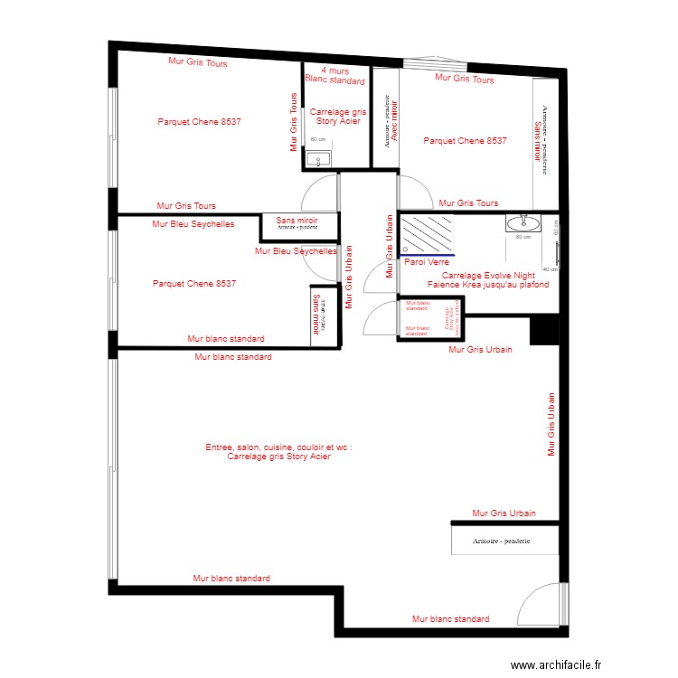 Appart Peinture. Plan de 0 pièce et 0 m2