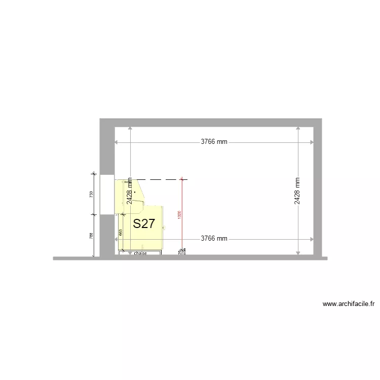 COUPE PROJET LA PHARE LES OLIVIERS S27. Plan de 