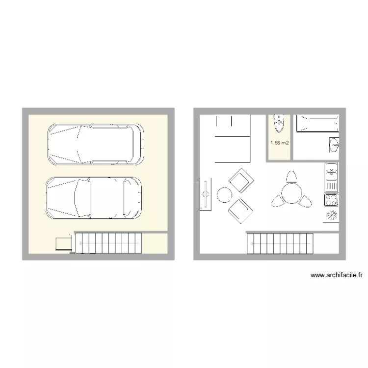 garage plus logement etudiant. Plan de garage plus logement etudiant. Plan de