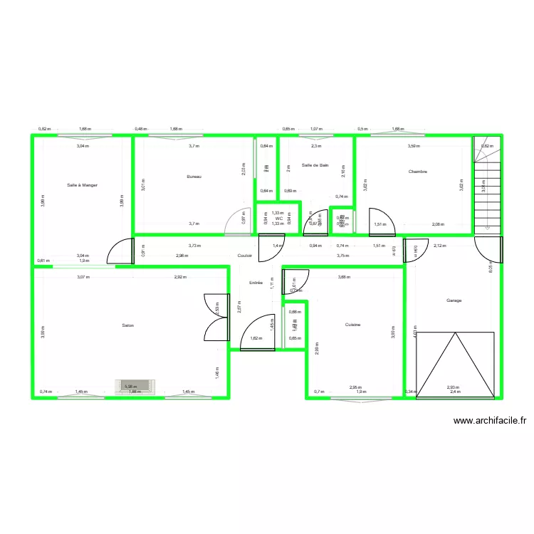Maison N&eacute;ris. Plan de 