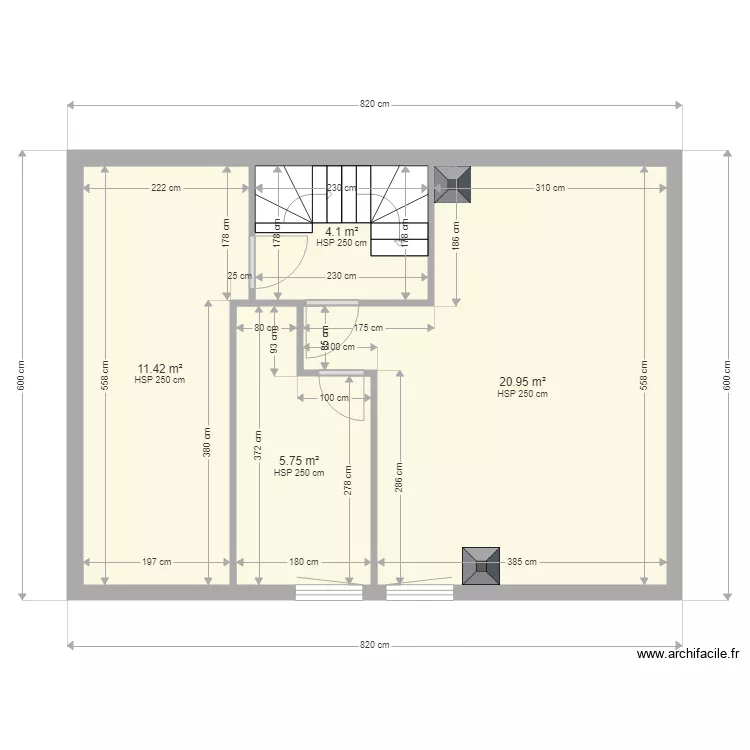 PierreMontagneCombles. Plan de 