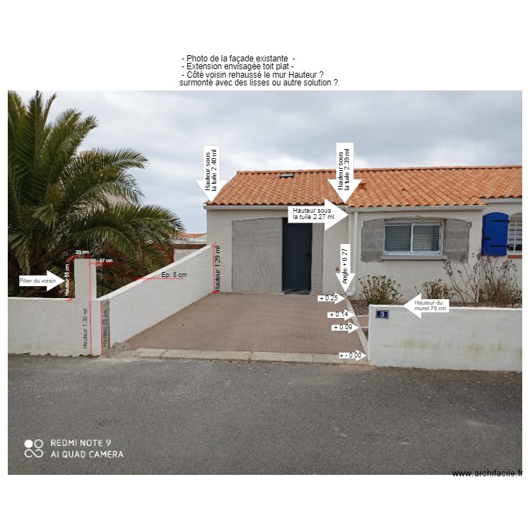 Hauteur altimétrique des ouvrages. Plan de 0 pièce et 0 m2