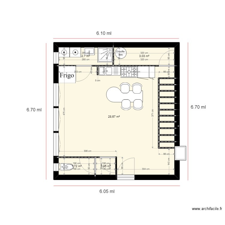 1 er étage. Plan de 0 pièce et 0 m2