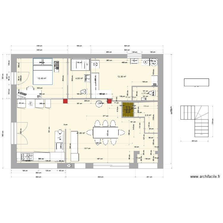 maison rdc bis. Plan de 0 pièce et 0 m2