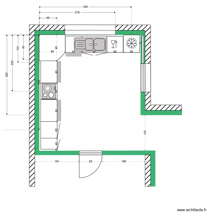 Cuisine Electricit&eacute;. Plan de 