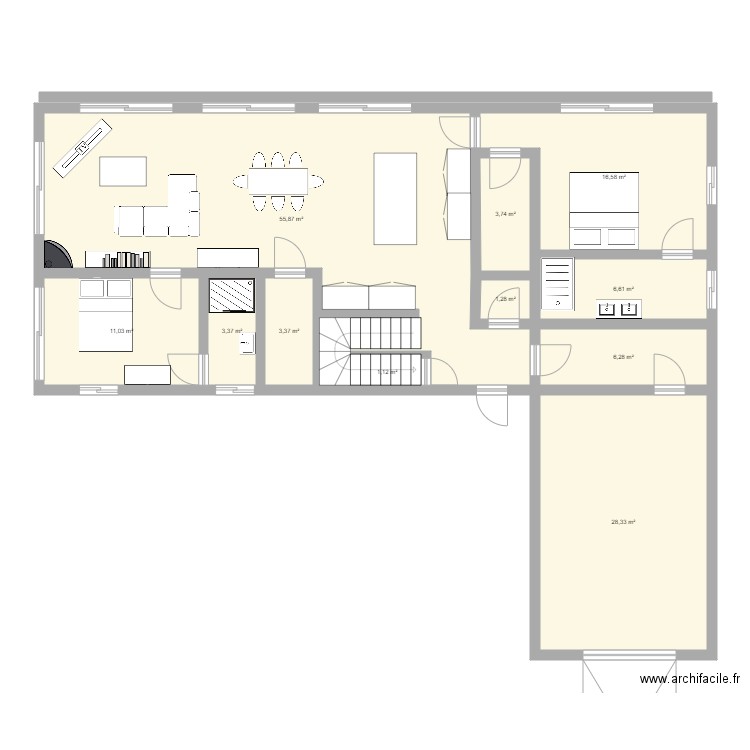 projet maison toit plat RDC. Plan de 0 pièce et 0 m2