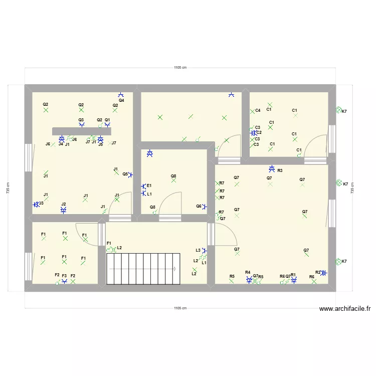 IMPLANTATION GAETAN 1ER. Plan de 