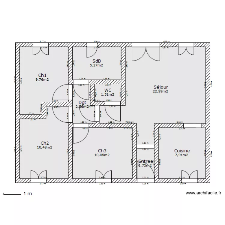 Maison 80m2. Plan de Maison 80m2. Plan de