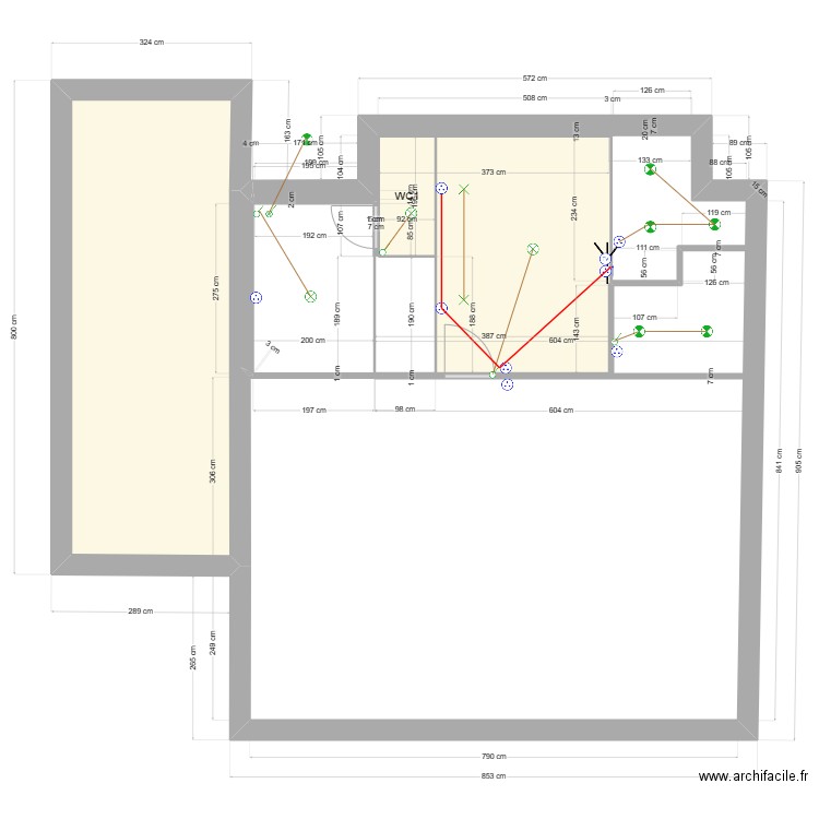 saint mathieu 1. Plan de 4 pièces et 32 m2