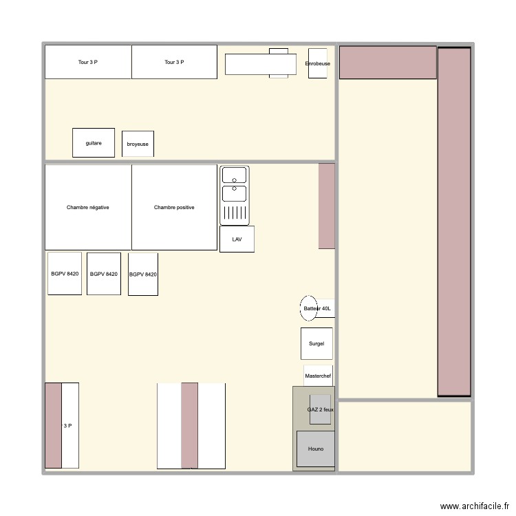 ferro. Plan de 3 pièces et 96 m2