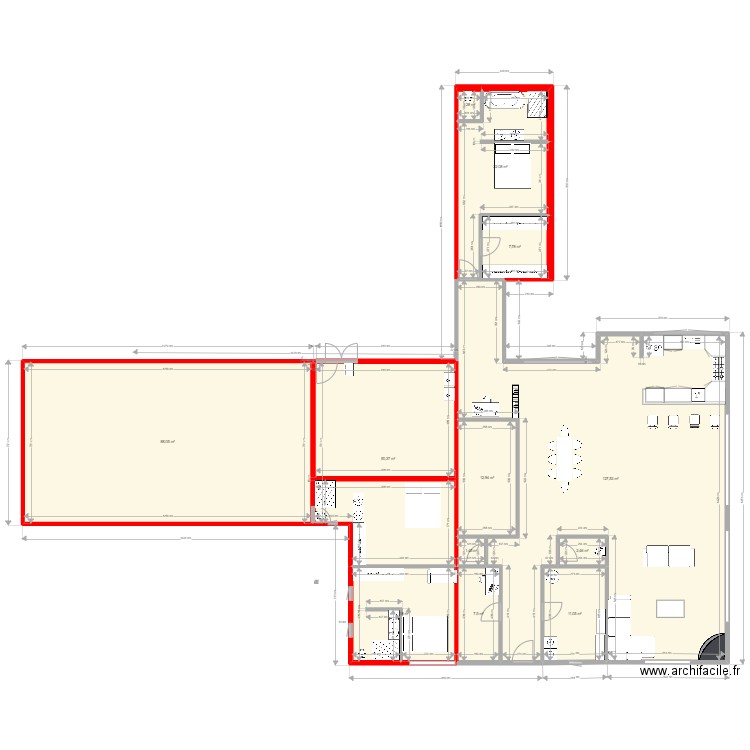 MAISON V8. Plan de 12 pièces et 350 m2