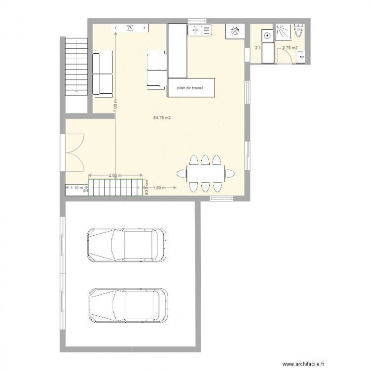 rez de chaussée. Plan de 0 pièce et 0 m2