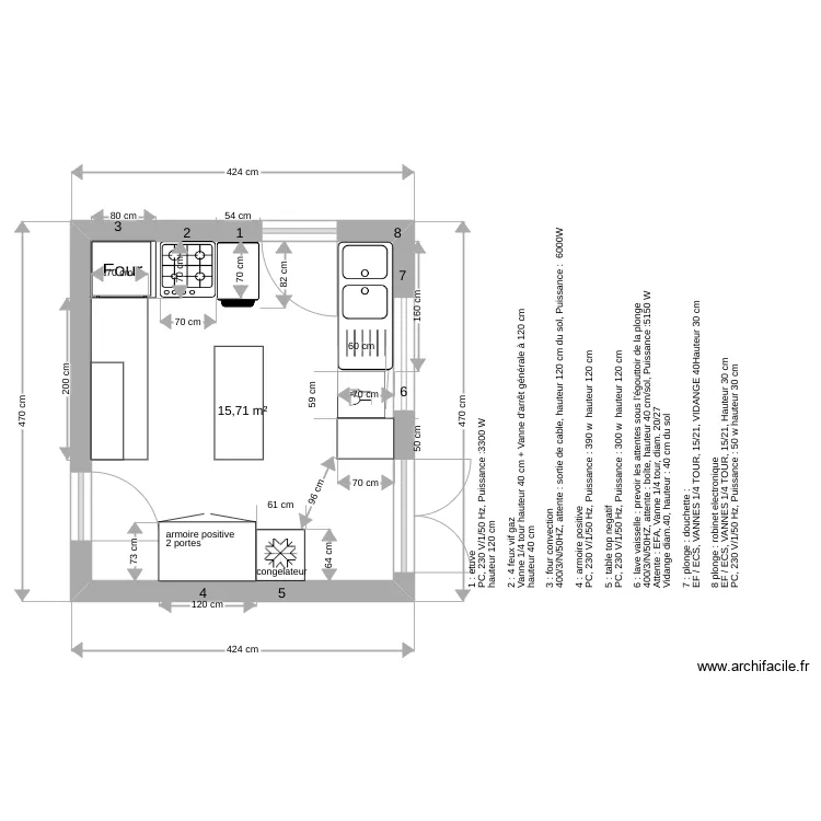 salle poly dorat. Plan de 